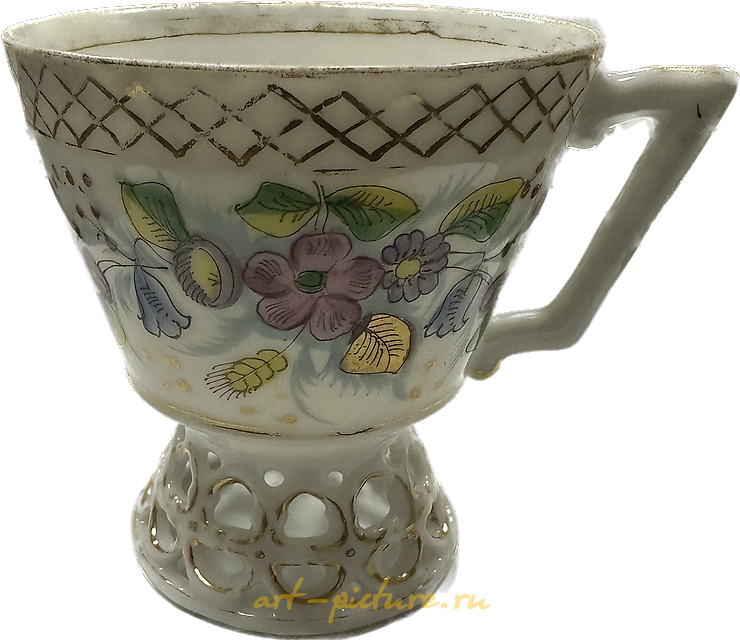 碗上写着“天使的日子” 由俄罗斯雅. Г. 克拉普诺夫-诺沃夫工厂制作