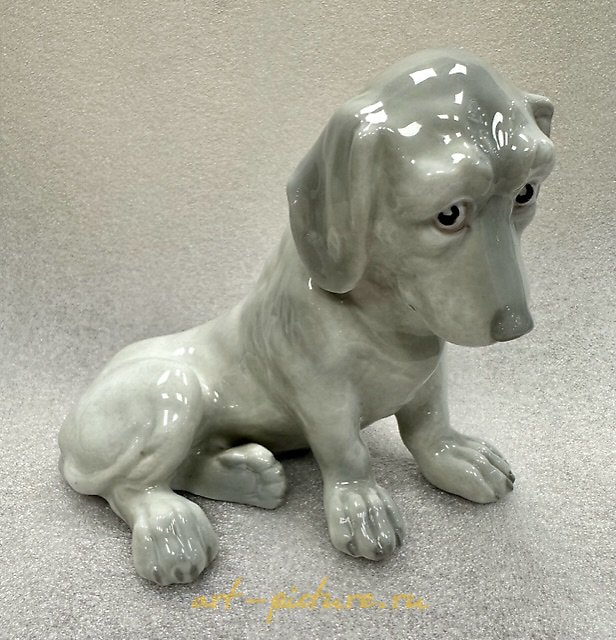 The translation of the text is "Sad dog, HEUBACH, GERMANY."