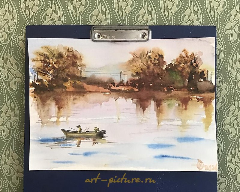 The translation of "Осенняя рыбалка" into English is "Autumn Fishing."