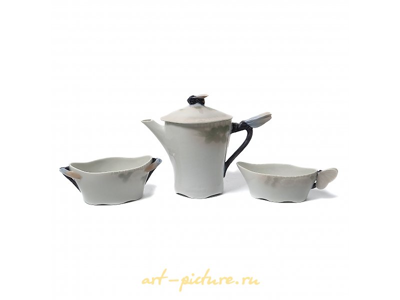 Porcelain coffee set, 3 pieces. Royal Copenhagen