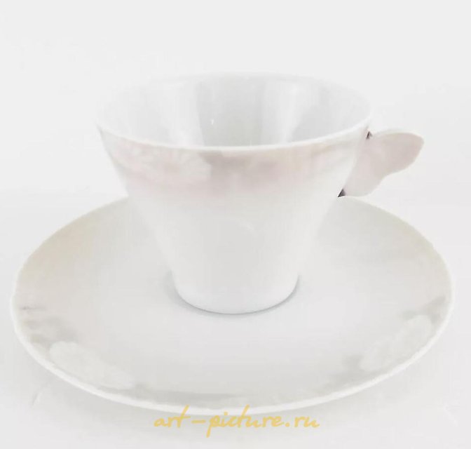 Set of coffee cups and saucers Royal Copenhagen "A Midsummer Night's Dream" Pink 72/10041