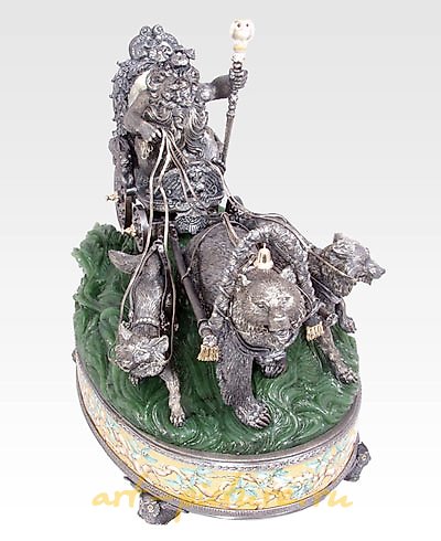 Cеребряная композиция, статуэтка Алексея Баранова "Леший"