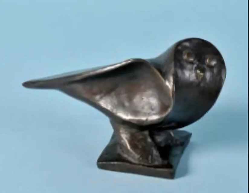 Бронзовая статуэтка  Сова. Christian Peschke / Кристиан Пешке (1946 - 2017) Германия