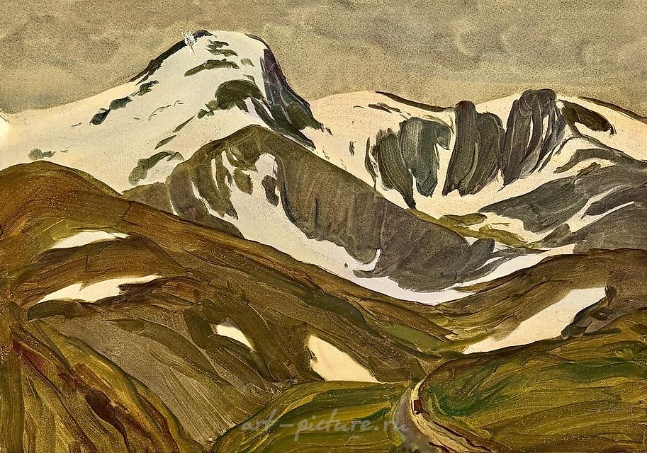 Первый снег в горах