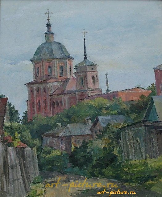 圣乔治胜利者教堂。布面油画，纸板上，50 x 60 厘米。