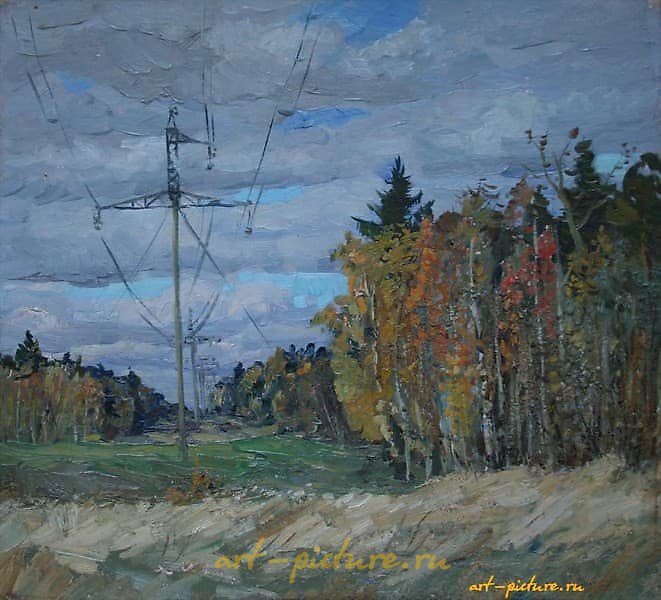 Clearing. Cardboard, oil. 46 x 50 cm