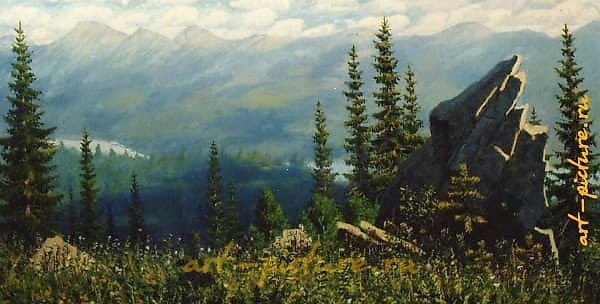 割草的季节。油画，帆布