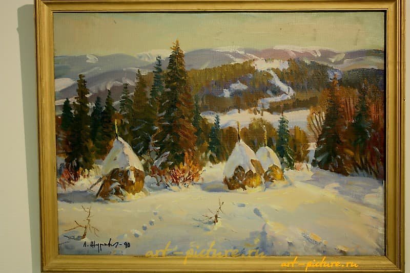 最高山的画布，油画