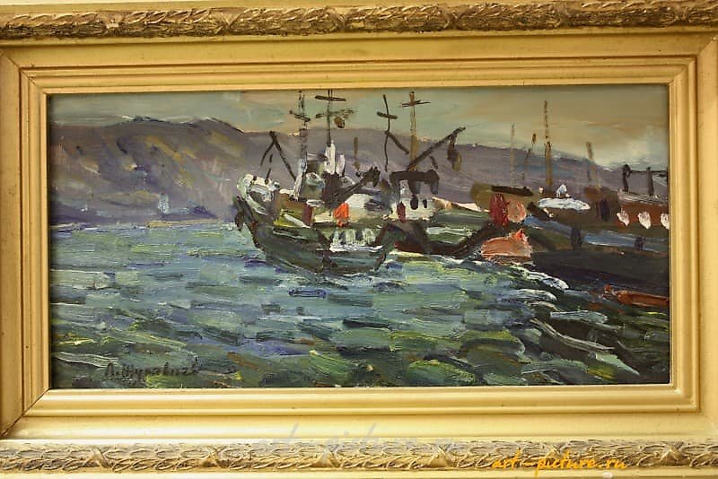 In the port, cardboard, oil.