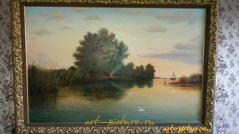 The translation of "Р.кутум масло, холст" into English is "R.kutum oil, canvas."