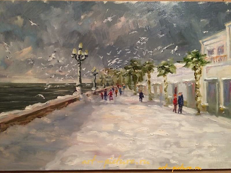 "Yalta. Winter" Oil on canvas