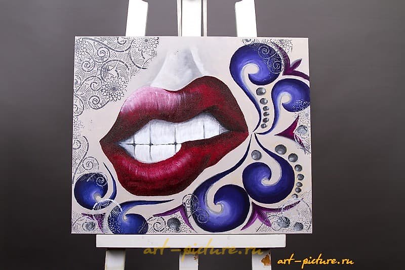 Style: Pop Art. "Attraction" Acrylic, canvas.