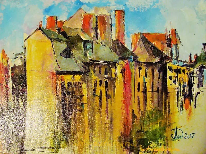 法国的丙烯画布