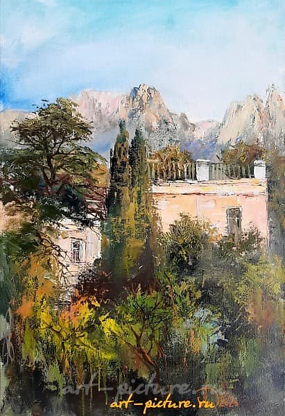 艾维特里景观 油画，画布