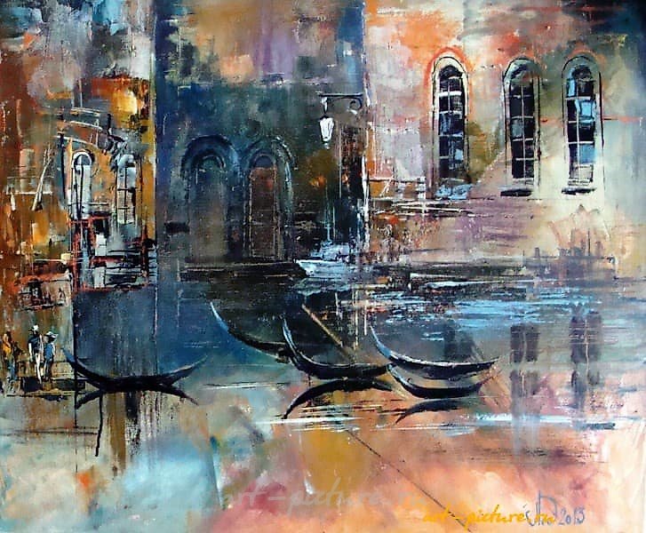 "Venetian Dreams, oil on canvas"