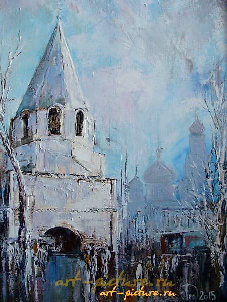"Spasskaya Tower, oil on canvas"