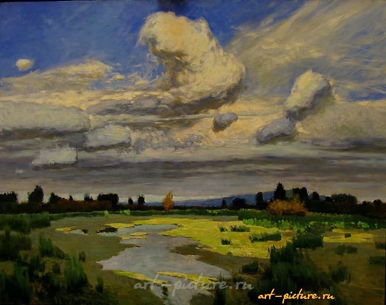 "After the Rain. Canvas, oil."