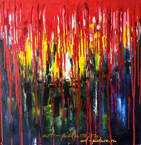 "Warm Winter" (illustration for the song by Andrey Kuzmenko) Canvas, oil paint