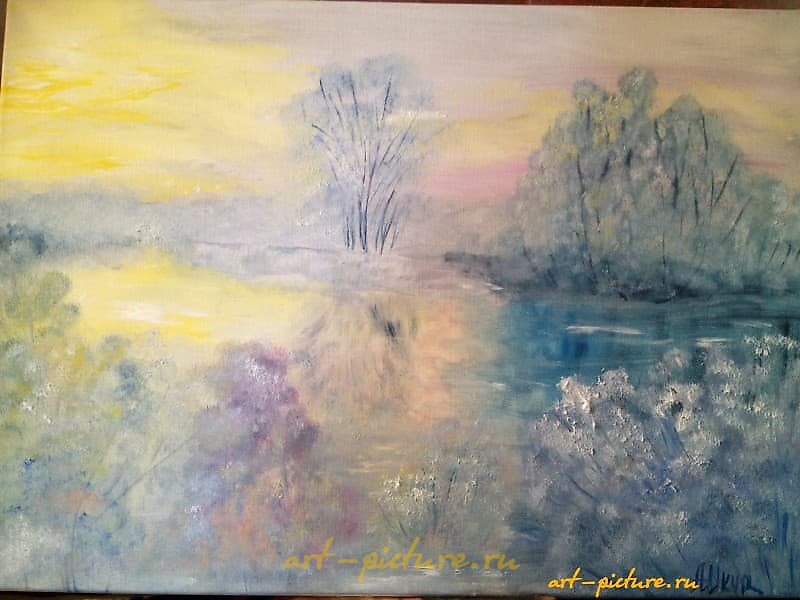 即将到来的春天 油画