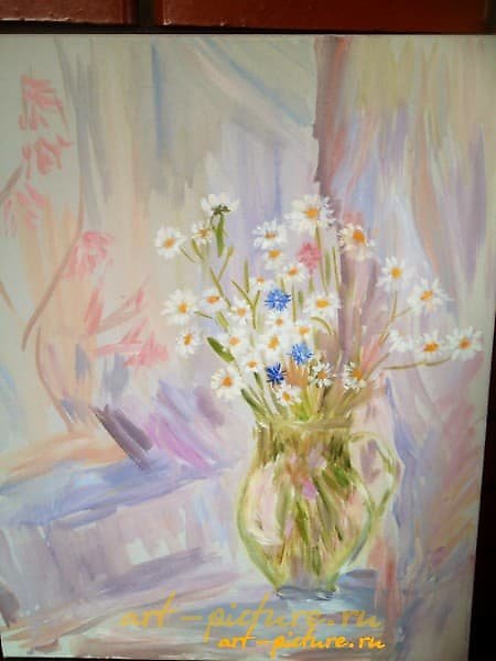 Latest flowers of autumn canvas, oil