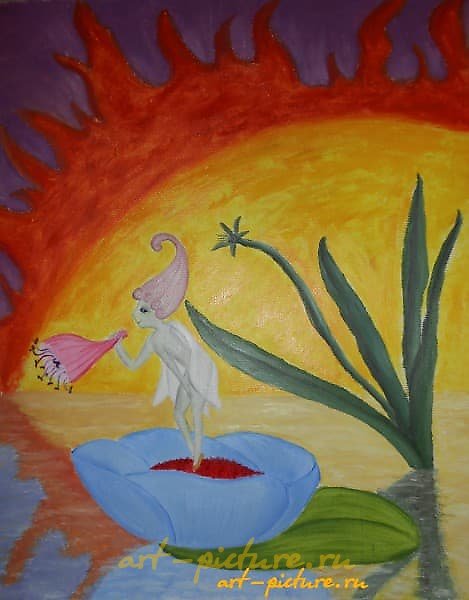 The translation of "утро масло, холст" into English is "morning oil, canvas."