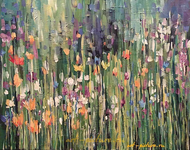 "Summer canvas, acrylic"