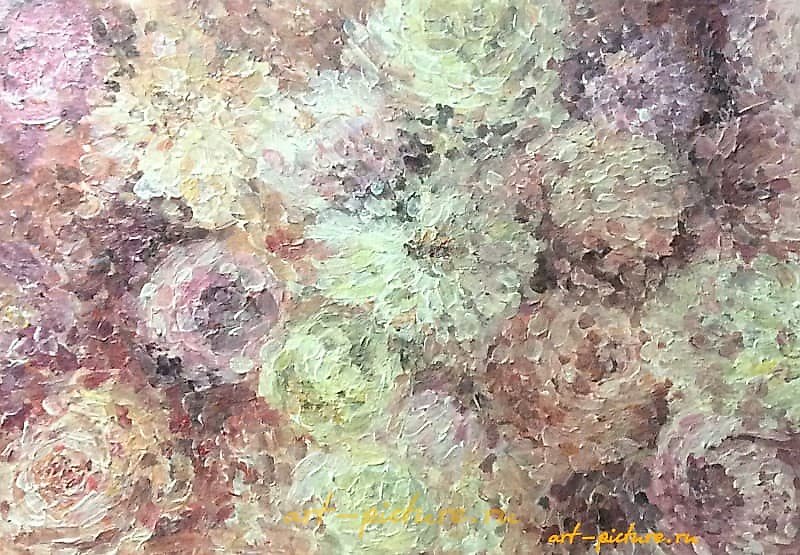 50种粉色 画布，丙烯