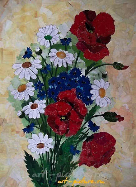 "Summer bouquet paper mosaic"