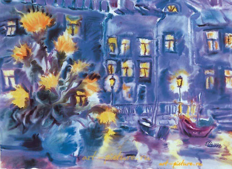 The text "Баркаролла акварель" translates to "Barcarolle watercolor" in English.