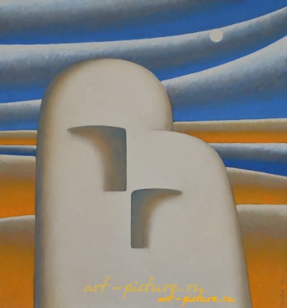 The text translates to "Planet Earth Canvas, oil" in English.