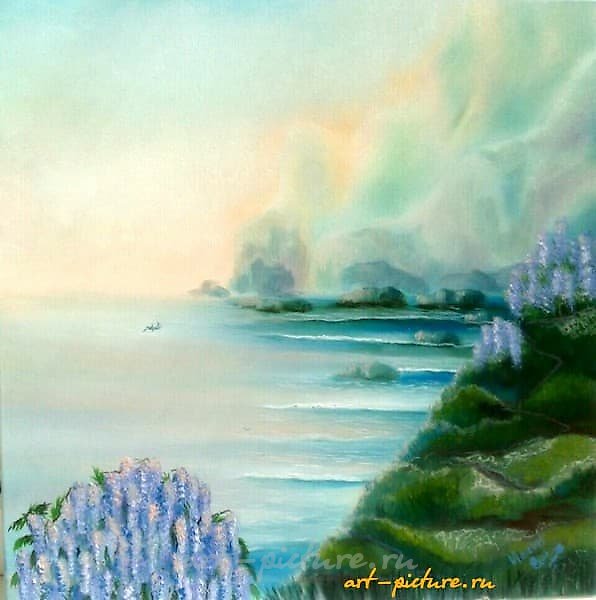 "When Wisteria Blooms. Canvas/Oil"