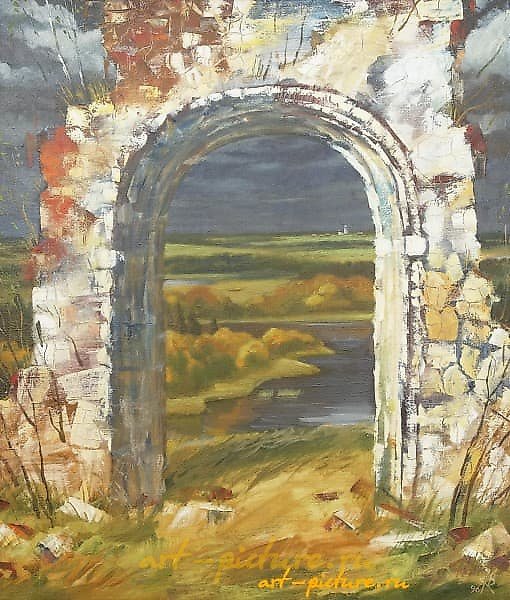 在顶部是油画，画布。