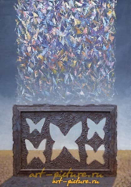 "Empty herbarium oil, canvas"