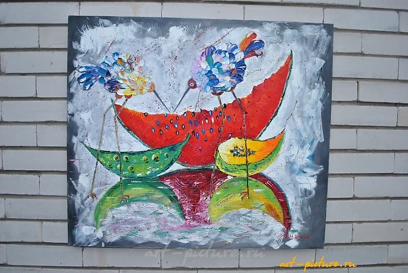 奇怪的，奇怪的鸟 油画