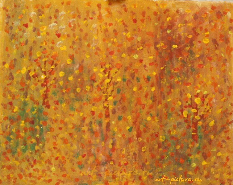 "Autumn canvas, acrylic"