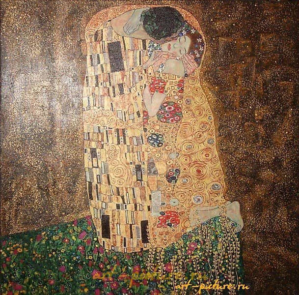 "Kiss (copy of the painting by G. Klimt) canvas, oil"