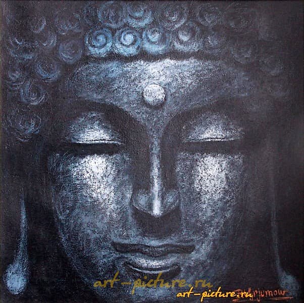 佛陀 油画 布面
