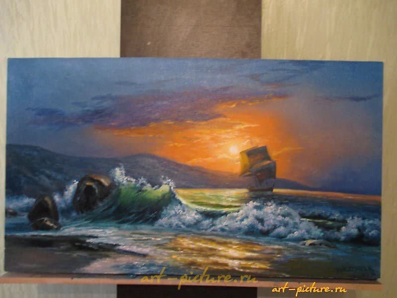 "Based on the works of Mikhail Satarov, oil on canvas."