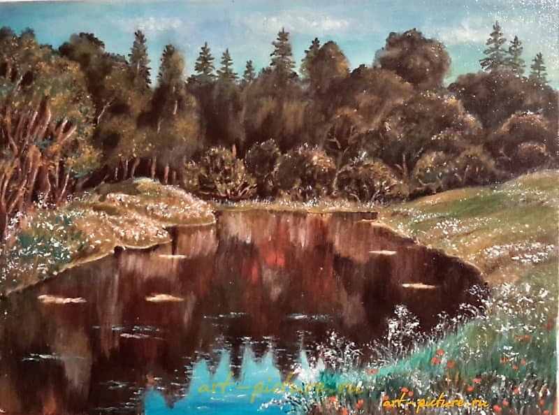 Summer day acrylic, tree