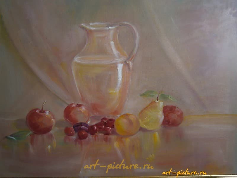 "Still Life with a Jug, canvas, oil"