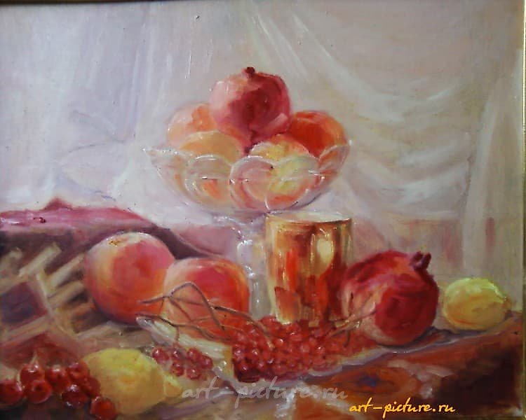 东部静物 画布在纸板上 油画