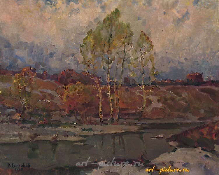 "早春" 油画，画布