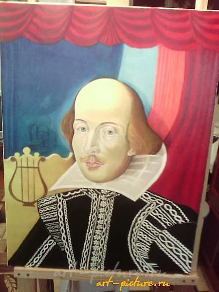 肖像油画，画布