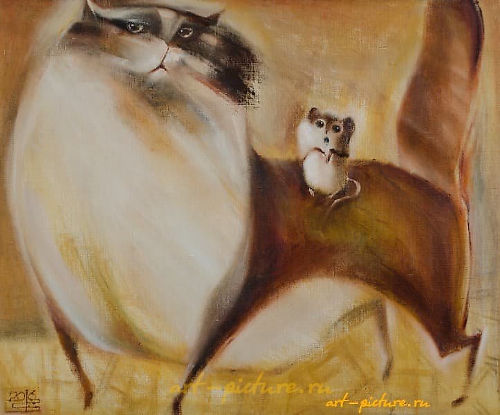 The translation of "Я и Ты масло, холст" into English is "I and You oil, canvas."