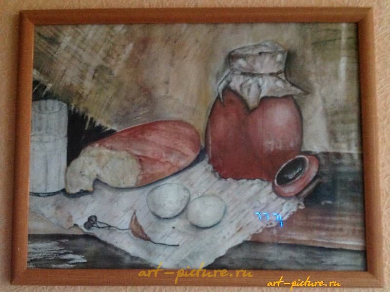 The translation of "Натюрморт гуашь" into English is "Still Life Gouache."