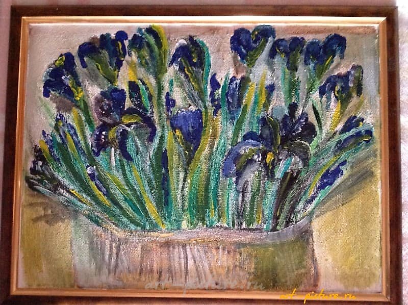 *Irises* oil on canvas