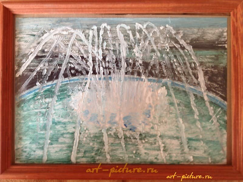 "Fountain" cardboard, primer, oil.