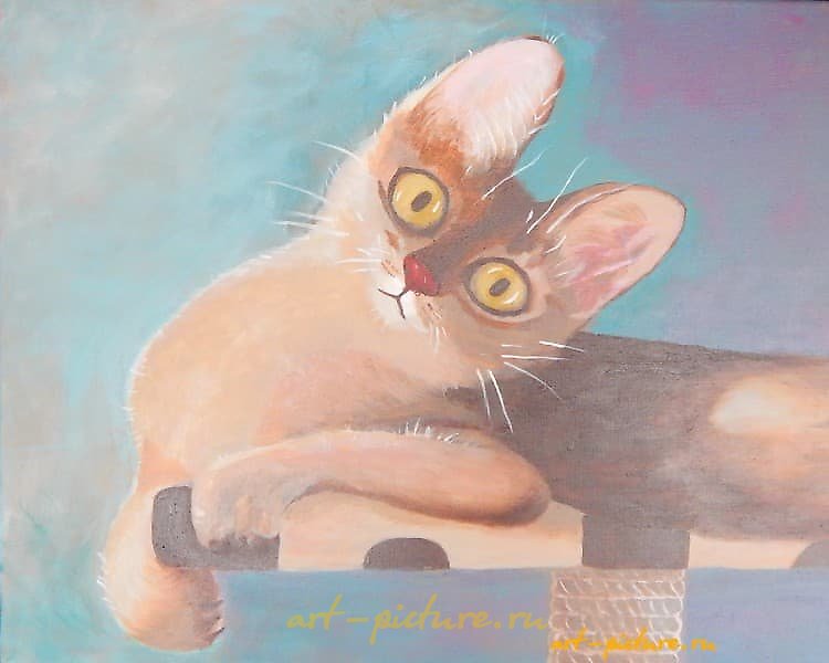 "Good morning, oil, brush, canvas."