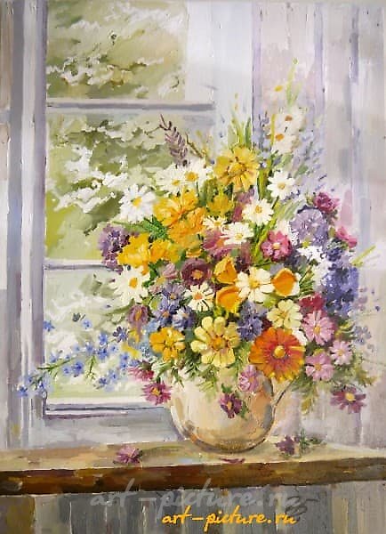 "Summer mood, oil on canvas"