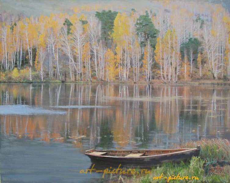 The translation of "Тишина холст, масло" into English is "Silence canvas, oil."